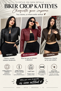 CHAQUETA BIKER CROP KATTEYES