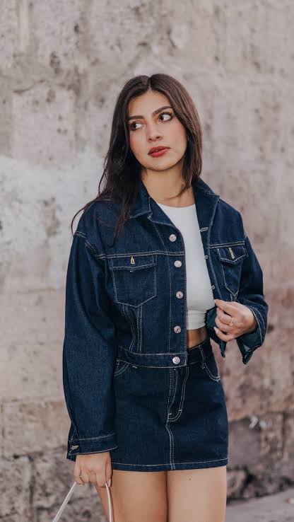 SET JEANS FALDA MAS CASACA